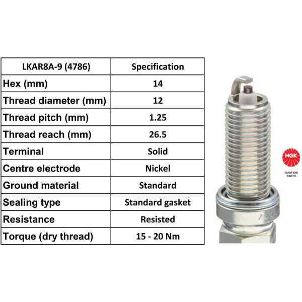 NGK NGK Spark Plug LKAR8A-9 Plugs [Box 10]